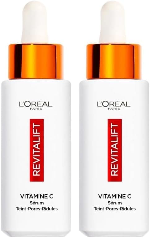 L’Oréal Paris – Sérum 12% Vitamine C Pure + Acide Salicylique + Vitamine E – Antioxydant & Anti-Âge – Teint irrégulier, Pores et Ridules – Flacon Anti-UV – Revitalift Clinical – 30 ml (Lot de 2) - Image 2