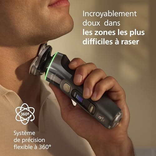 Philips i9000 Prestige Ultra Shaver, Wet and Dry Electric Shaver, Skin IQ Pro Technology, Triple Lift & Cut System, 360° Rotating NanoTech Precision Blades, 5 Shaving Modes, XP9402/11 - Image 7