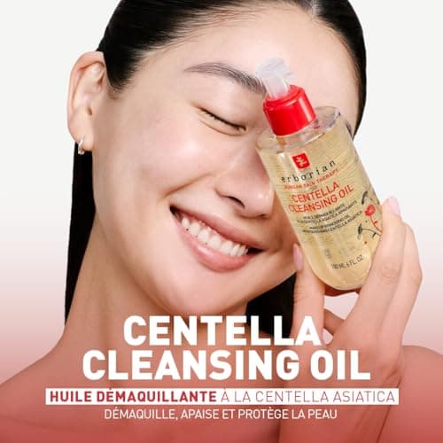 Erborian - Centella Cleansing - Huile/Gel démaquillante pour visage à la centella asiatica - Tous types de peaux - Soin cosmétique Coréen - Image 3