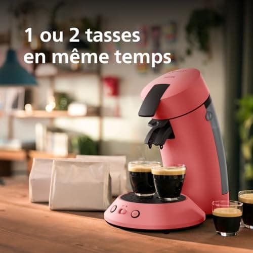Senseo Original Plus Coffee Pod Machine, Coffee Boost Technology, 2 Cups at a Time, Recycled Plastic, Soft Red (CSA210/35) - Image 3