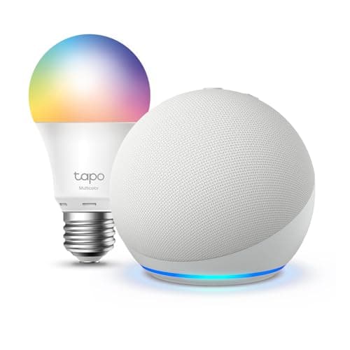 Echo Dot (5e génération) | Blanc + Tapo L530EA ampoule connectée LED (E27), Fonctionne avec Alexa - Kit de démarrage Maison connectée - Image 2