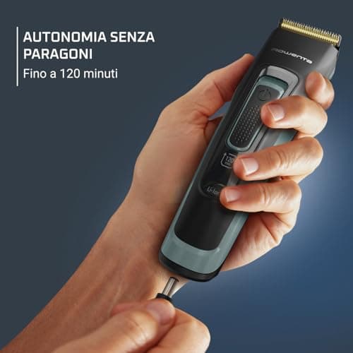 Rowenta Advancer Tondeuse à cheveux et tondeuse à barbe pour homme, 2 peignes réglables offrent 29 longueurs de coupe confortables, fonctionnalité TN5224 - Image 5