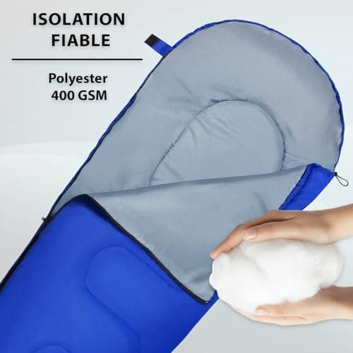 ALPIDEX Sarcophagus Sleeping Bag 4 Seasons 225 x 80 cm Compact Lightweight Camping Trekking - Image 6