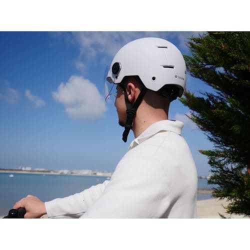 Cool Ride - Casque Urbain Trendy avec Visière et Headlock - Noir - Coque ABS Résistante - 6 Aérations - Mousses Amovibles - Norme CE en 1078 - Idéal Vélo, Trottinette, Skateboard - Image 7