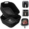 Moule Silicone Air Fryer pour Russell Hobbs Air fryer 4L/4,3L, 2 Paquet Réutilisable Carré Airfryer Accessoires Moule Friteuse pour Cecotec/Cosori/Aigostar - Image 2