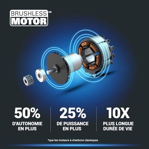 WORX Visseuse à chocs sans Fil 20V WX265.9, Couple Max de 200 Nm, 3 Vitesses, Moteur Brushless, Applications Multiples, Compacte et Ergonomique, Eclairage LED, Sans Batterie ni Chargeur - Image 8