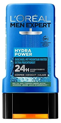 L'Oréal Men Expert Body Wash and Shampoo for Men, Bath Shower to Clean Body, Hair and Face, Body Care for Men for Hydrated Skin with Mountain Water, Hydra Power - Image 2
