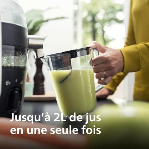 Philips 3000 Series Juice Extractor - XXL Fireplace, FiberBoost Technology, QuickClean, 2L Capacity, Powerful 1100W Motor for Smooth or Rich Juice Pulp (HR1921/20) - Image 5