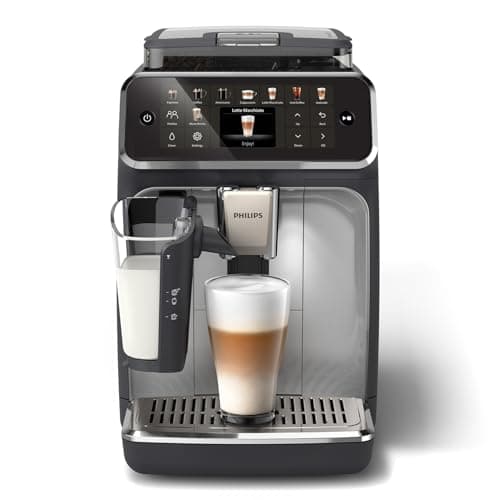 Philips Expresso broyeur Série 5500 – 20 Boissons Chaudes et Glacées, Carafe LatteGo facile à nettoyer, SilentBrew, QuickStart, Machine à café à grain Noir/Argent (EP5546/70) - Image 3