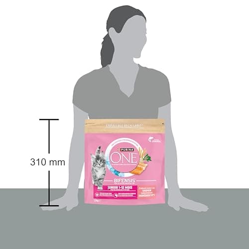 PURINA ONE | Benefits | Kitten up to 12 Months and Gestation Cats | Kibble | Aid for the healthy development of the vital functions of the cat| Salmon | Bag| 1.5 kg - Image 6