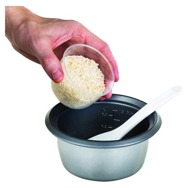Russell Hobbs Rice Cooker [Mini] Slow Cooker (0.4L, 2 Servings, Also Ideal for Vegetables/Fish etc., Rice Spoon & Measuring Cup Incl., Warmer, Removable Washable Non-Stick Bowl) 27020-56 - Image 6