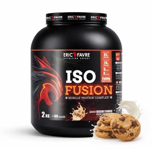 ISO FUSION - 81% protein, 9g EAA including 4g BCAA per shaker - 5-source complex - High Digestibility & Absorption - Low in sugars - 2kg - Cookie flavour - Eric Favre - Image 3