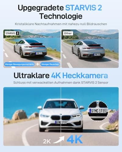 VIOFO A229 Ultra 2CH Dual 4K Dash Cam Front Rear Dual Starvis Sensor 2 IMX678 Sensors & Dual 4K HDR Car Camera, 5GHz WiFi & GPS Mobile Monitoring, Voice Control, Vision - Image 4