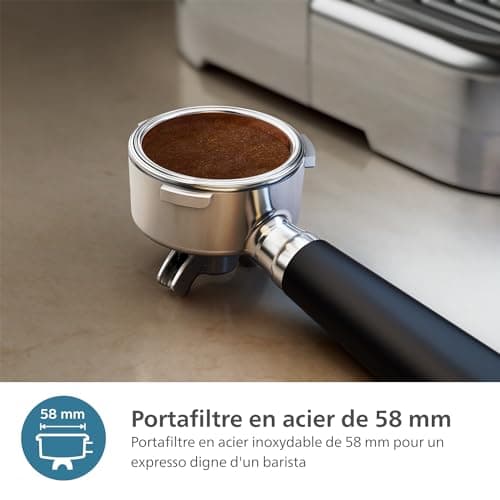 Philips Barista Brew Semi-Automatic Espresso Machine – Single, Double & Americano, 280g Double Bean Tray, Intuitive Guide, Calibrated Tamping, Cappuccino Metal Grain Coffee Maker (PSA3228/41) - Image 3