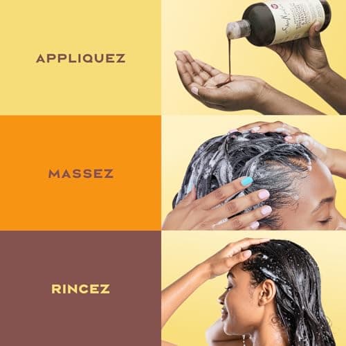 SheaMoisture Strengthen & Restore - Shampooing Doux - Sans Sulfate à l’Huile de Ricin Noir de Jamaïque et au Beurre de Karité - Pour Cheveux Abîmés ou Traités Chimiquement - 1 x 384 ml - Image 8