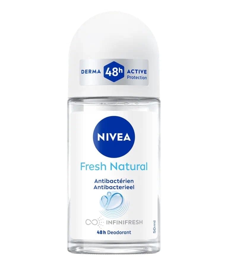 NIVEA Bille Fresh Natural 0% (1 x 50 ml), déodorant femme efficacité 48 hrs, anti transpirant aisselles fraîcheur longue durée, antiperspirant sans aluminium - Image 2