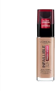 L'Oréal Paris - Fond de Teint Fluide Infaillible 32h Fresh Wear - Tous Types de Peau - Teinte : Sable Beige (225) - 30 ml