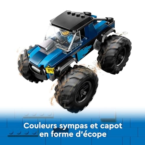 LEGO City Le Monster Truck Bleu, Jouet Camion Tout-Terrain et Minifigurine de Conducteur, Ensemble de Jeu Enfant Imaginatif, Cadeau Divertissant pour Garçons et Filles de 5 Ans ou Plus 60402 - Image 5