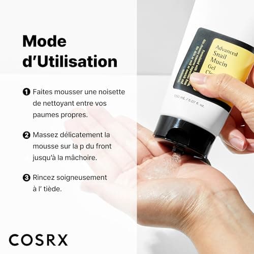 COSRX Advanced Snail Mucin Gel Cleanser, 150 mL | Gel nettoyant quotidien riche pour peau sèche et sensible | Soin de la peau coréen, non testé sur les animaux, sans parabènes, Korean Skincare - Image 9