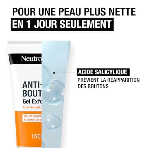 Neutrogena – Anti-Pimple Exfoliating Gel (150 ml tube) – Salicylic Acid Face Scrub (2%) – 93% noticed a reduction in pimples after 4 weeks* - Image 7