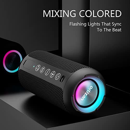 Ortizan Bluetooth 5.3 Portable Wireless Speaker with Powerful Bass, IPX7 Waterproof, 360 Degree Subwoofer, 30 Hrs Battery Life, Dual Stereo Pairing, LED Light - Image 4