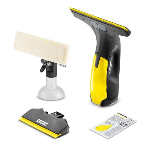 Kärcher WV 2 Black Edition Window Cleaner, Battery Life: 35 min, LED Display, 2 Squeegees, Sprayer with Microfibre, 20 ml Concentrated Glass Cleaner - Image 2
