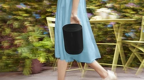 Sonos Move 2 | Enceinte Nomade sans Fil avec Wi-FI, Bluetooth, Compatible avec Amazon Alexa, 24 Heures d'autonomie, Socle de Charge sans Fil - Noir - Image 8