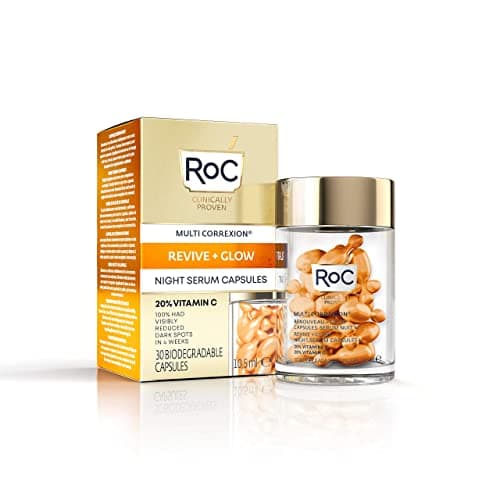 RoC - Multi Correxion Revive + Glow Sérum de Nuit Lissant à la Vitamine C - Anti-rides et Vieillissement -Anti-Âge - Réduction des Points Noirs - 30 Capsules - Image 5