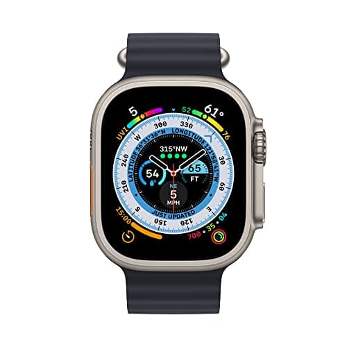 Apple Watch Ultra (GPS + Cellular, 49mm) Titanium Case with Midnight Ocean Strap - One Size (Refurbished) - Image 4