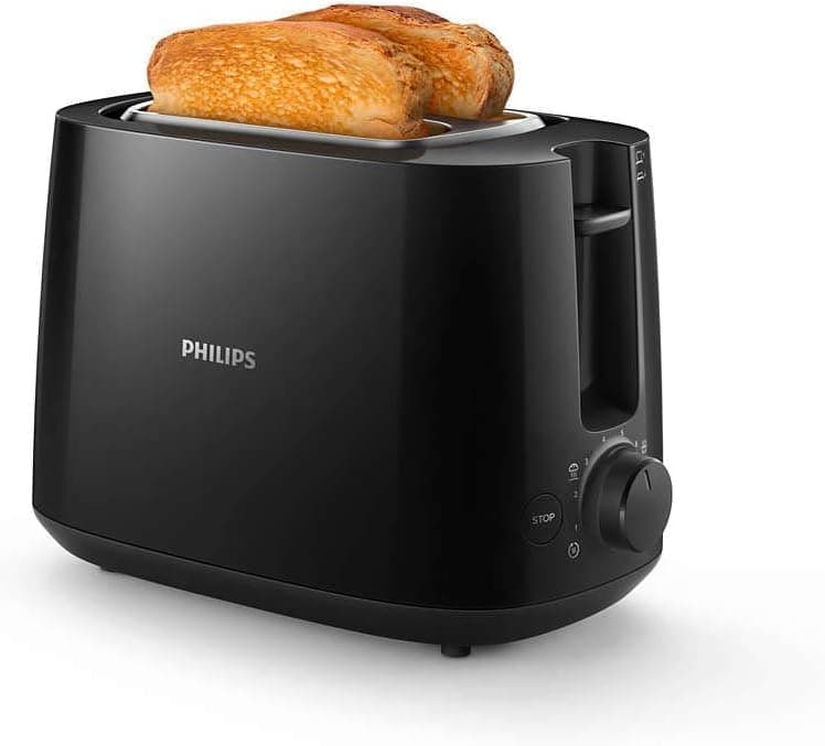 Nespresso De'Longhi Inissia 203549 Coffee Capsule Maker, Plastic, Black & Philips Toaster – 2 Slots, 8 Settings, Pastry Warmer, Defrosting, Raised - Image 4