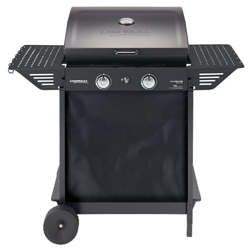 Campingaz Xpert 200 LXD Gas Barbecue with 2 Aluminised Gas Burners | Lid with Thermometer | Power 7.1 kW | Warming Grill | 2 Folding Side Tables - Image 2