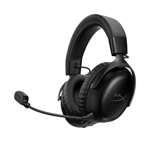 HyperX Cloud III S - Casque de Jeu sans Fil multiplateforme 2,4 GHz Bluetooth - Autonomie jusqu'à 120 Heures - 2,4 GHz - Pilote d'inclinaison de 53 mm - Microphone Amovible de 10 mm - Noir - Image 2