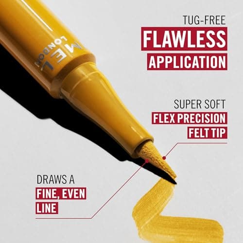 Rimmel - Eyeliner Wonder'Ink - Waterproof - Longue tenue - Mate - Application facile - Noir ( 01 Black) - 1 ml (0.03 FL OZ) - Image 7