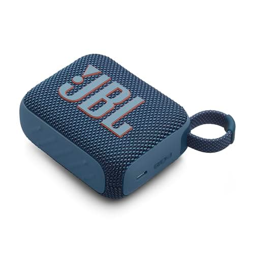 JBL GO4 Bluetooth Speaker, USB C Charging, Dustproof IP67, Waterproof, App Friendly, Passive Radiator, Portable, Blue - Image 6