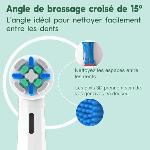 Toothbrush Heads Compatible with Oral-b io, Replacement Toothbrush Heads Compatible with Oral B iO 2 3 4 5 6 7 8 9 10 Series Pack of 8 - Image 7