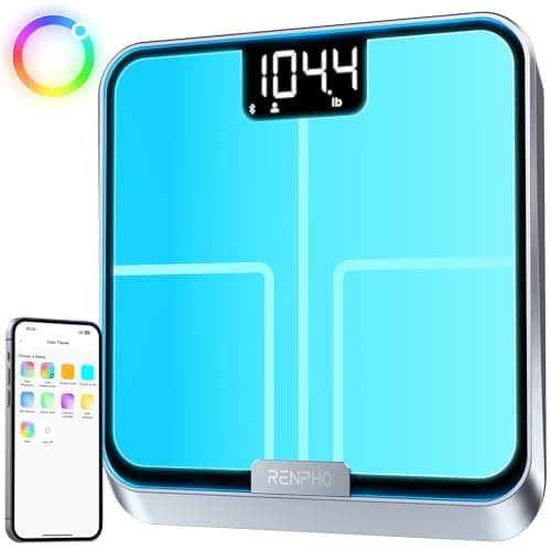 RENPHO Balance Pese Personne, Rappel de Pesée facile, Pese Personnes intelligent Bluetooth, Couleurs de Balance Personnalisables, Balance Connectée Rechargeable, Revêtement ITO, 13 Moniteurs de Santé - Image 3