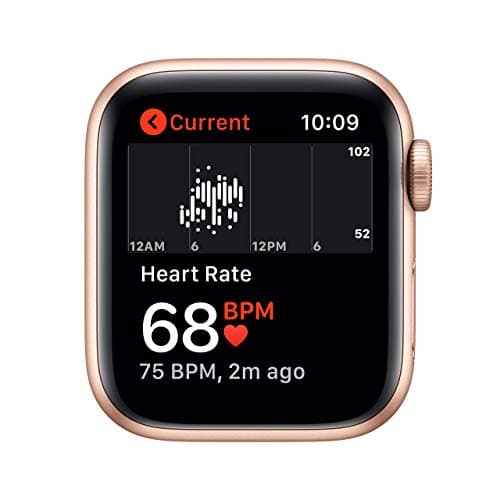 Apple Watch SE 2020 (GPS, 40MM) Gold Aluminum Case with Grapefruit Sport Strap (Refurbished) - Image 4