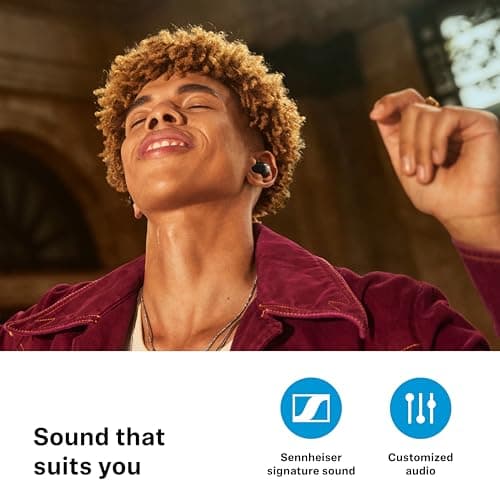 Sennheiser ACCENTUM Wireless Earphones - Ultra Comfortable Ergonomic Design and 28 Hours Battery Life for Continuous Listening - Crystal Sound with Hybrid ANC and Touch Interface - White - Image 7