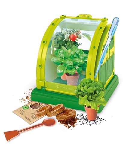 Clementoni Galileo Lab Clementoni 59438 Mini Greenhouse - DIY Botany Kit for Kids - Grow Plants by Yourself with Pots, Peat and Seeds - Indoor Garden with Flap - Image 3