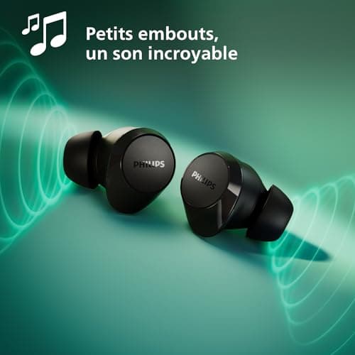 Philips TAT1209BK True Wireless in Ear Bluetooth Headphones - Small Buds. Great Value Natural Sound. Dynamic Bass, Pocket-Sized Charging Case, Clear Calls - Black - Image 6