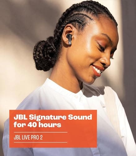 JBL Live Pro 2 TWS Black - Wireless Earphones with Noise Cancelling - IPX5 Water and Sweat Resistant - JBL Signature Sound - 40 (10+30) hrs of wireless playback - Image 3