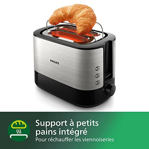 Philips Toaster - 2 Slots, 7 Settings, Pastry Warmer, Defrost, Elevation, Automatic Shutdown, Black (HD2637/90) - Image 5