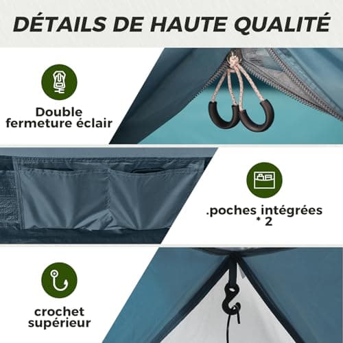 KingCamp MONDOME II Camping Tent for 2 Persons, Ultralight Waterproof Compact Backpackable Dome Tent Ideal for Camping, Trekking and Outdoor, Blue - Image 7