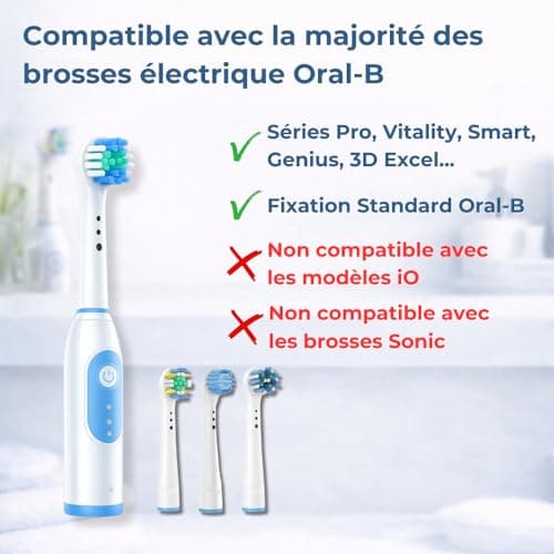 16 Replacement Brushes Compatible with Braun Oral-B - For Pro/Vitality/Genius/Smart (except iO/Pulsonic) - 4 Types: CrossAction, Precision, Interdental, Sensitive - Image 3