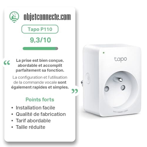 Tapo Prise Connectée WiFi, Suivi de consommation, 16A Type E, Compatible avec Alexa, Google Home et SmartThings, Contrôler Le radiateur, Le Chauffage, Économie d'énergie, P110(FR) - Image 4