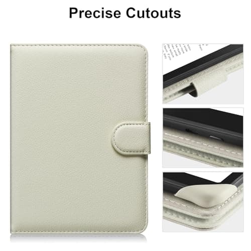 HoYiXi Universal Case for 6 Inch Paperwhite / 6 Inch Kindle 2025 & 2019 Compatible with Kobo/Voyaga/Pocketbook/Tolino eReader, Protective Case for 6 Inch eReader with Integrated Card Holder, Rice - Image 7