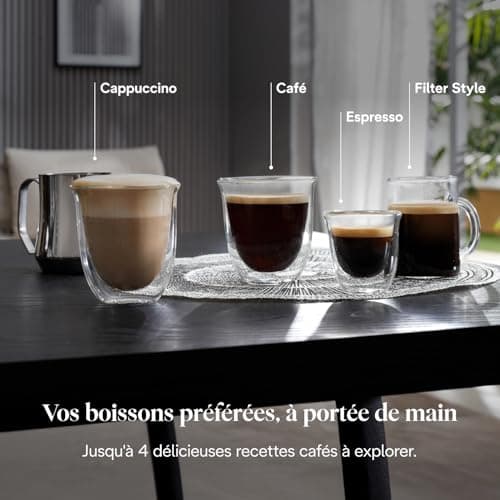 De’Longhi Magnifica Start - Perfetto Machine à Café Automatique avec Mousseur à Lait Manuel, 4 Boissons en une Seule Touche pour Espresso et Cappuccino, Commandes Soft Touch, Noir (ECAM222.20.B) - Image 5
