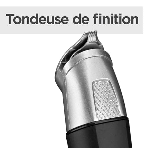 BaByliss Tondeuse Multi-usages Lithium Power 11-in-1 - Kit complet sans fil incluant une tondeuse barbe,cheveux et nez, oreilles et sourcils, Waterproof, Noir/Gris, MT812E - Image 8