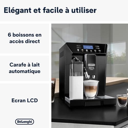 De'Longhi Eletta Evo Coffee Bean Machine ECAM46.860.B, Espresso and Cappuccino Machine, LCD Touch Screen, Black - Image 3