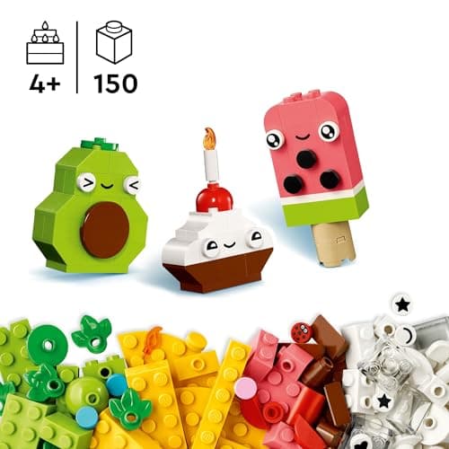 LEGO Classic Creative Foods 11039 Interactive Toy for Boys and Girls from 4 Years Old Construction Game with Bricks to Create Cupcake, Ice Cream, Avocado and Taco - Image 3